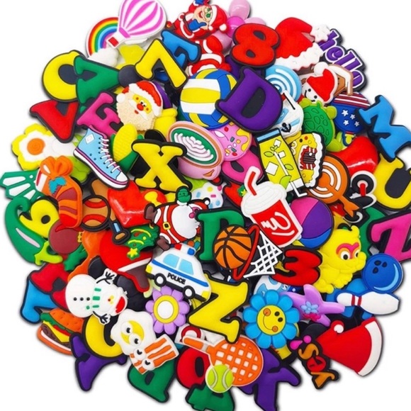 50 Crocs Shoe Charms Jibbitz - Picture 1 of 3